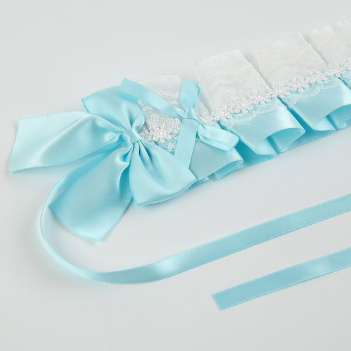 Карнавальная повязка Лолита цвет голубой с белым кружевом - Simaland фото 8