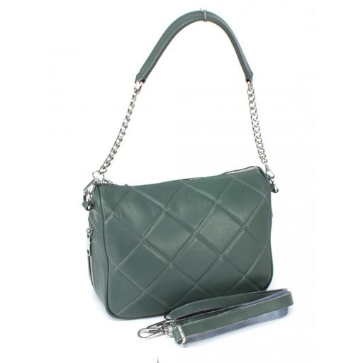 Сумка женская натуральная кожа JRP-2034-9, 1отд+евро/карм, плечевой ремень, зеленый 263366