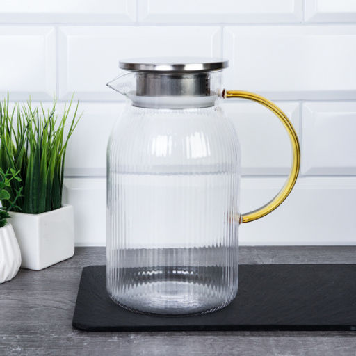 Цена за 1 шт. Кувшин 1500 мл / LCWJ-7246 /уп 36/Металлическая крышка - Галеонтрейд фото 2