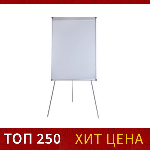 Флипчарт магнитно-маркерный Calligrata СТАНДАРТ, 70×100 см, в алюминиевом профиле, на треноге
