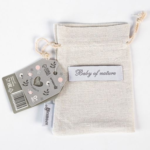 Держатель для соски - пустышки силиконовый Baby of nature, цвет бежевый/серый - Крошка я фото 5