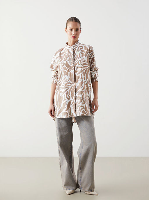 Hakim Yaka Desenli Kad?n G?mlek Tunik