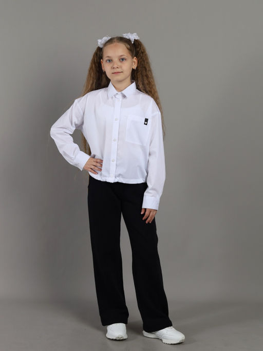 CRB wear/ CWJG 64189-20K Блузка для девочки,белый/Ex.Cherubino