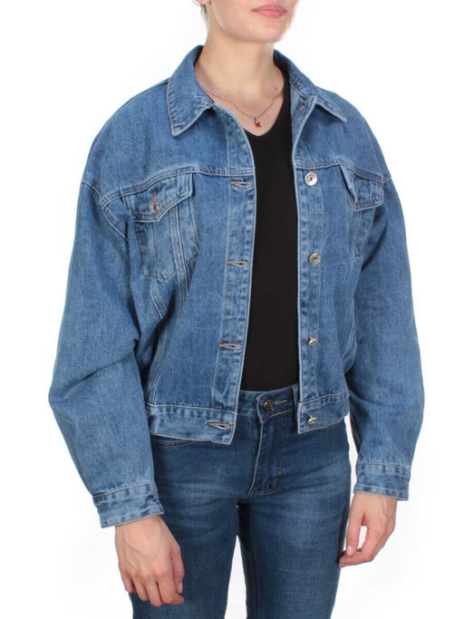 829 BLUE Куртка джинсовая женская (100% хлопок) - Фабричный китай фото 9