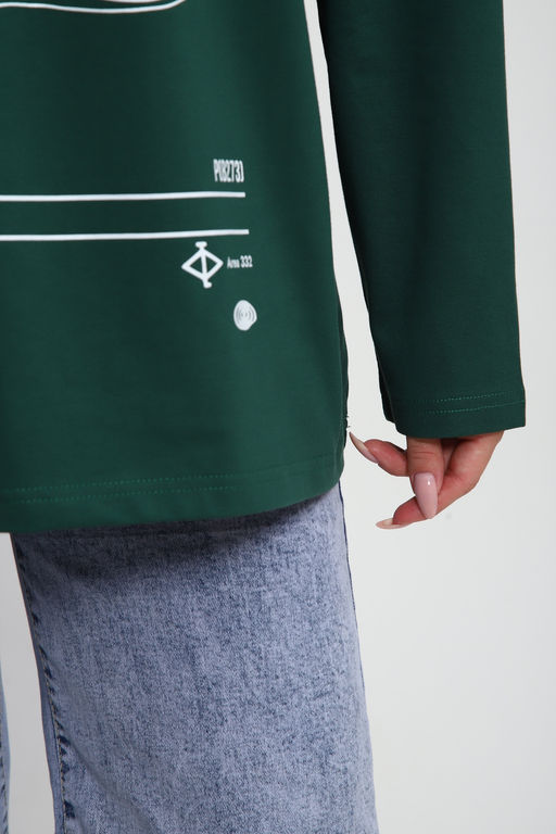 Лонгслив унисекс с принтом Карта ЛГ-01