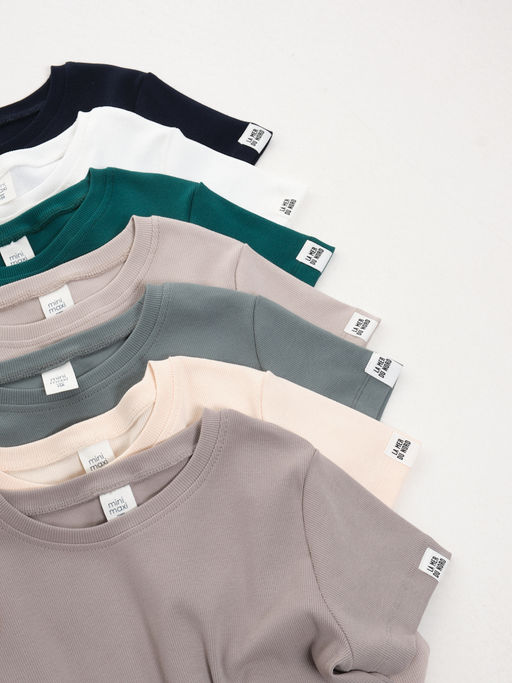 Футболка в рубчик 22-0210 хаки