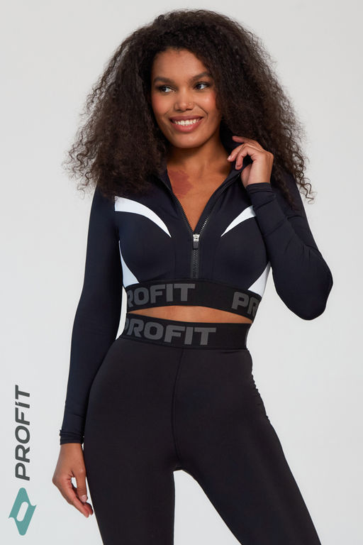 Спортивный топ на молнии, черный bl.060.001 - Profit фото 12