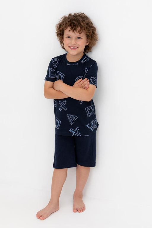 К 1614/объемные фигуры,индиго пижама дет