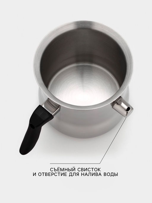 Молоковарка Доляна, 2 л, h=15 см, d=16.5 см, нержавеющая сталь  фото 4