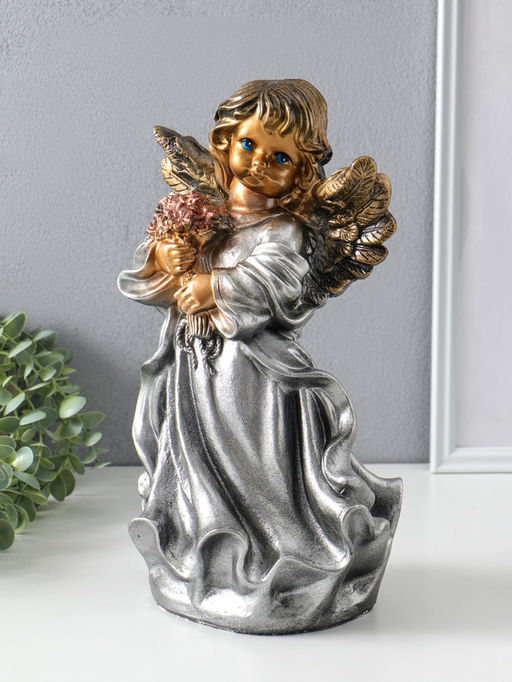 Фигура "Ангел в платье" большой" бронза 35х19х15 см