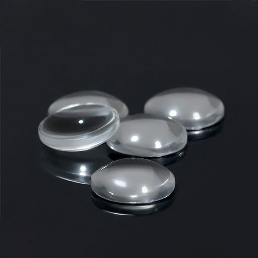 Цена за 5 шт. Кабошон стекло, круг 14 мм (набор 5 шт.), прозрачный