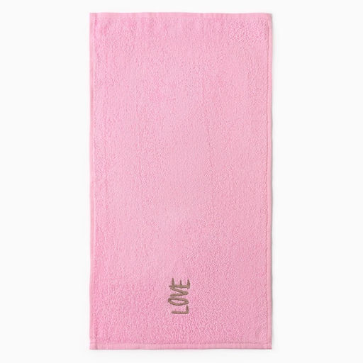 Полотенца махровые Этель LOVE, 3 шт., 30?60 см, хлопок 100%, розовые