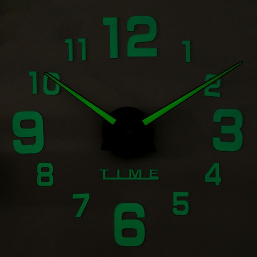 Часы настенные интерьерные «Кардо», 3D, наклейка, светящиеся, плавный ход, d=70 см