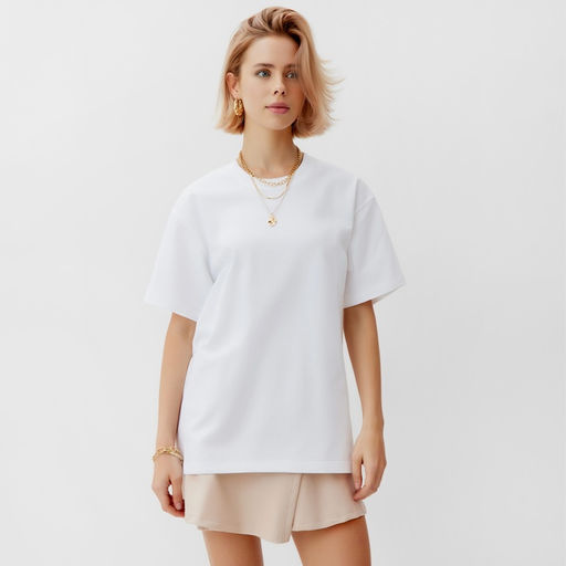 Футболка женская MINAKU, белая, размер 42-44