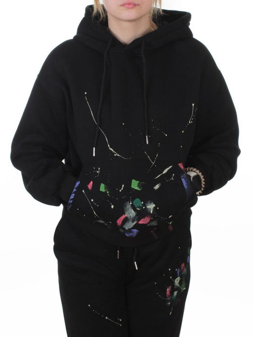 005 BLACK Костюм спортивный зимний женский (95% хлопок, 5% полиэстер)