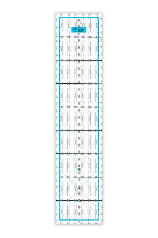 Gamma QRL-07 Линейка для пэчворка 10 см х 45 см в пакете пластик