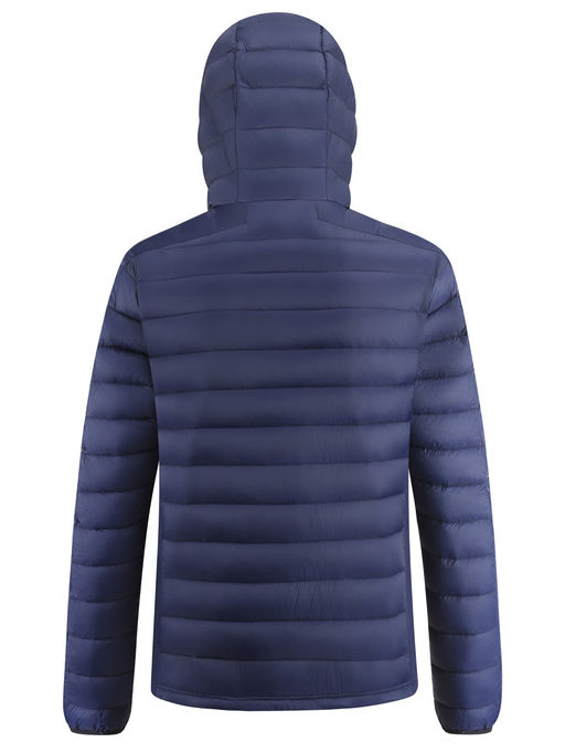 Куртка мужская гибридная стёганая с капюшоном с графеновой подкладкой темно-синего цвета 9621_1TS