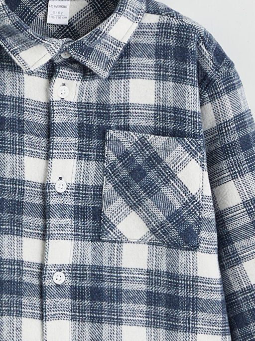 Uzun Kollu Ekose Erkek ?ocuk G?mlek