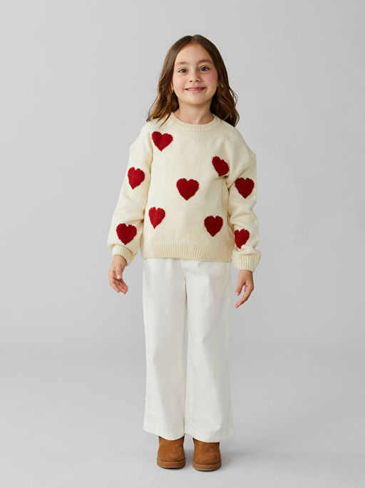 Bebe Yaka K?z ?ocuk Triko Kazak