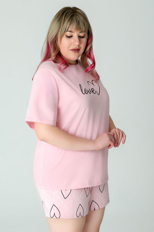 Арт. 9162 Пижама с шортами 50-58 (5 шт) Цвет:розовый - Калинка фото 6
