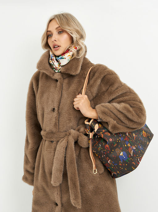 Шуба женская с поясом - Glenfield фото 19