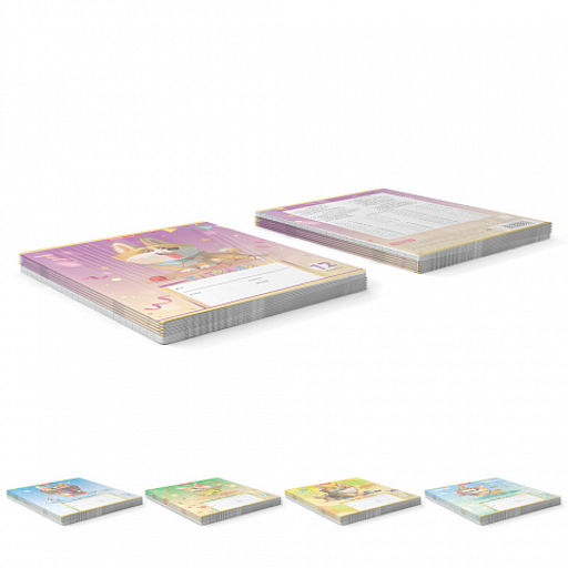 Цена за 280 шт. Тетрадь школьная ученическая ErichKrause Корги, 12 листов, линейка (в плёнке по 10 шт.)  фото 9