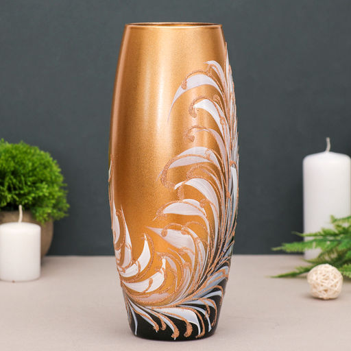 Ваза для цветов «Перо», d=7.5 см, 11×26 см, стекло