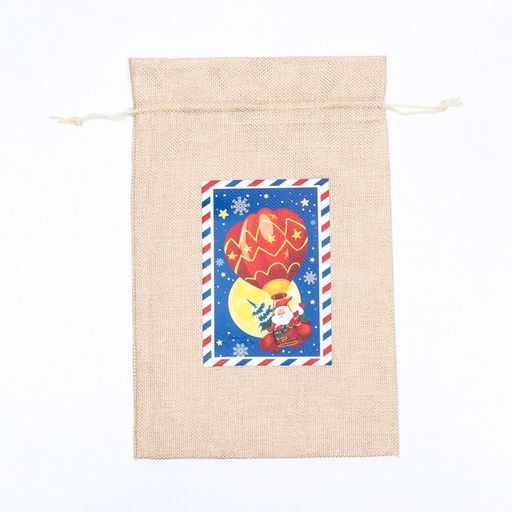 Цена за 5 шт. Мешок подарочный новогодний с термонаклейкой Дед Мороз, 20?30 см