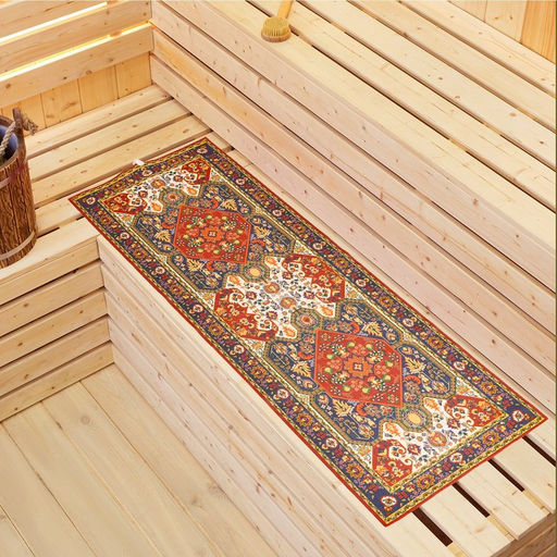 Коврик - лежак для бани и сауны с принтом «Ретро 2», 150×50 см