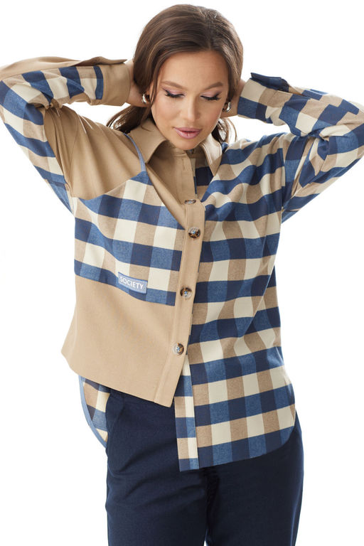 Костюм Magia mody 2334 беж+ синий