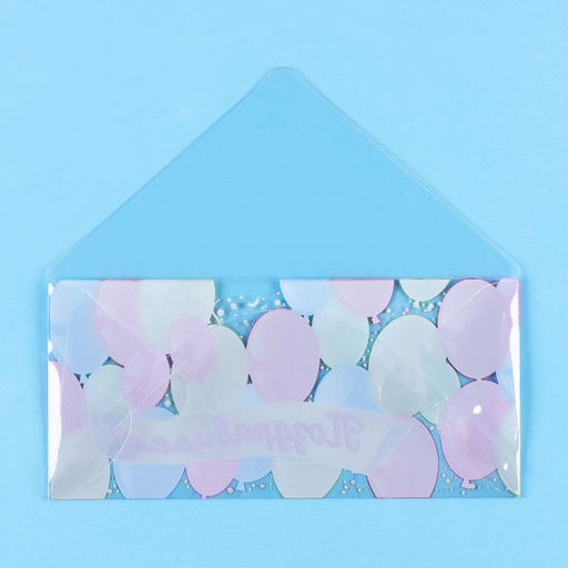 Конверт для денег «Поздравляем!» пластиковый, 16×8 см