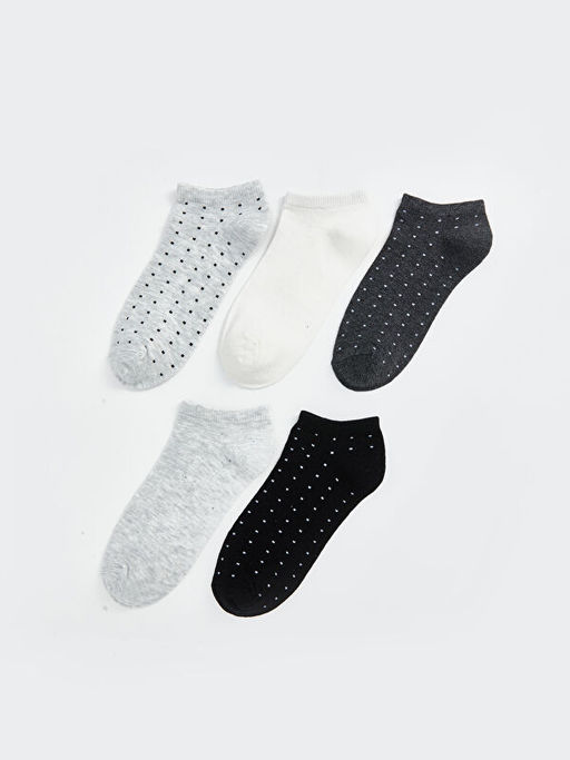 Desenli Kad?n Patik ?orap 5li