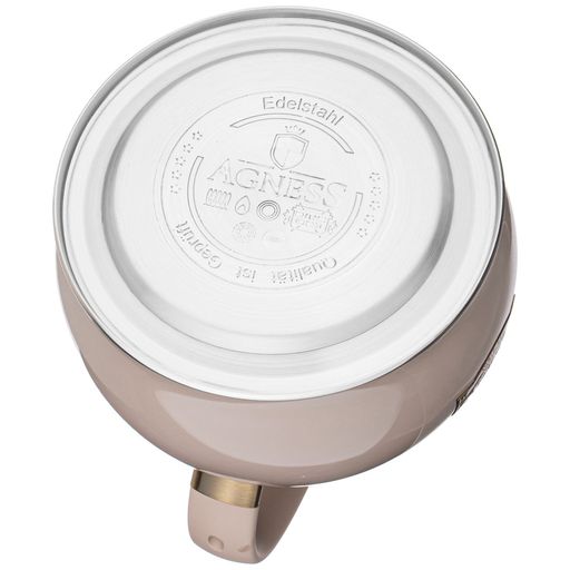 ЧАЙНИК AGNESS СО СВИСТКОМ, 3Л C ИНДУКЦИОН. КАПСУЛЬНЫМ ДНОМ ЦВЕТ: ДЫМЧАТЫЙ СЕРЫЙ  фото 4