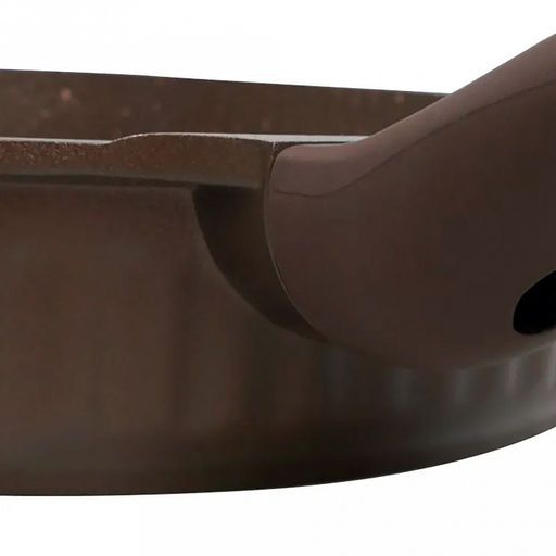 Сковорода с тефлоновым покрытием д22см "Stella", h5,2см, s0,32см, дно д20см, s0,4см, ручка из термостойкого пластика, стеклянная крышка, мокко (mokko) (Россия)