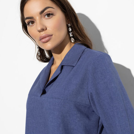 Блуза Комфортная классика (блю) - Charutti фото 4