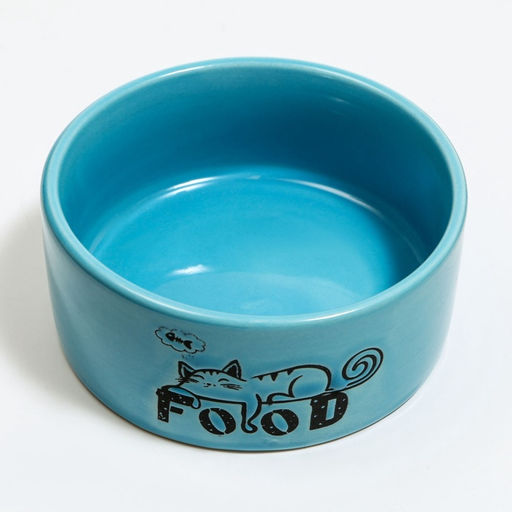Миска керамическая Food=200 мл - 10104.5 см, голубая - Пижон фото 6