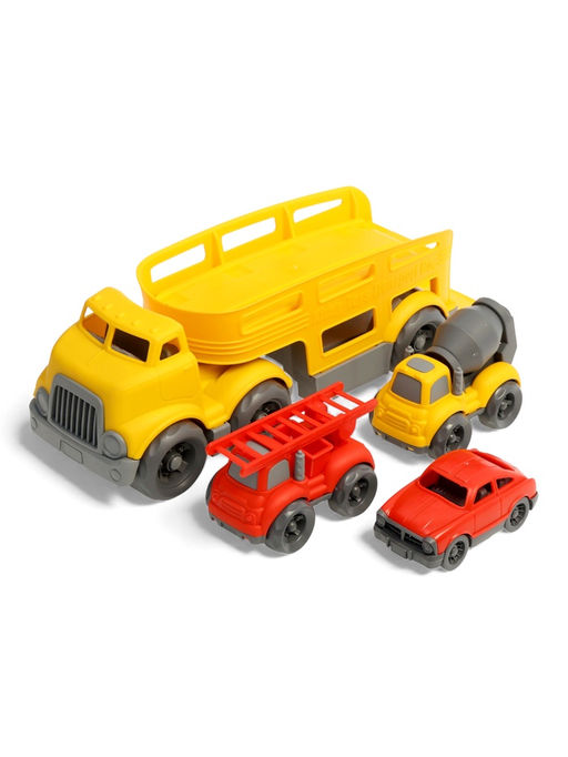 Грузовик - автовоз «Спецтехника», с 3 машинками, подвижные элементы, цвет МИКС