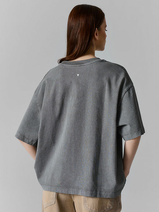 Футболка женская серая оверсайз - Mark formelle фото 3