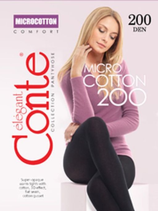 Колготки Conte MICROCOTTON 200XL (42/6) - nero