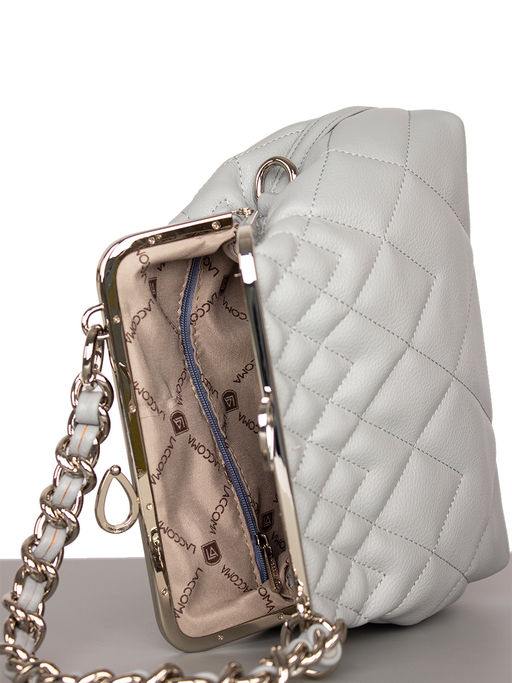 LACCOMA сумка Ева-Л815-серо-голубой эко кожа хлопок фото 4