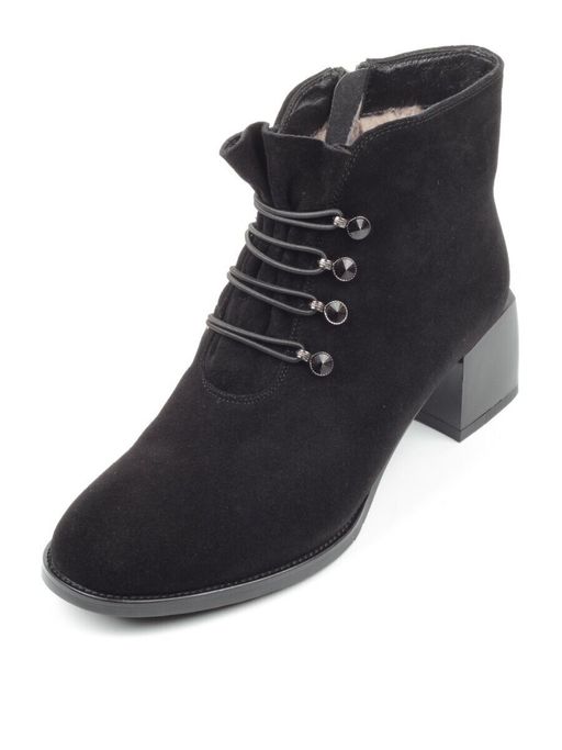 04-M20-6117 BLACK Ботинки женские зимние (натуральная замша, натуральный мех) - Фабричный китай фото 2