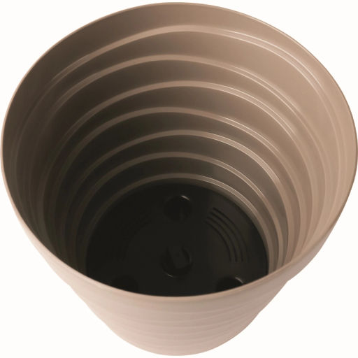 Цена за 2 шт. Кашпо для цветов пластиковое 1,4л d-14,5см "Бархан" Мокачино