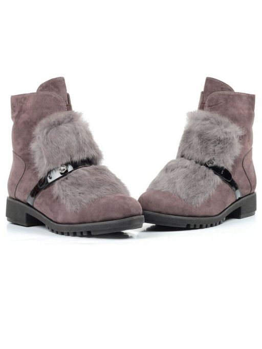 04-907E-7Y7 8J45M Ботинки зимние женские (натуральная замша, натуральный мех) - Фабричный китай фото 15
