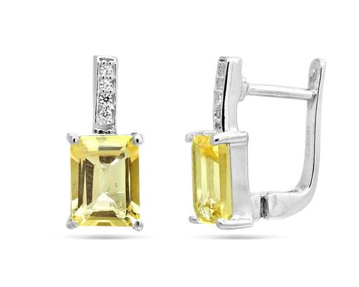 Серьги из серебра цитрин, Вилора