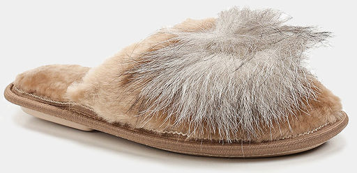 Тапочки Ralf Ringer ОТ00169200 натуральный мех бежевые  фото 2