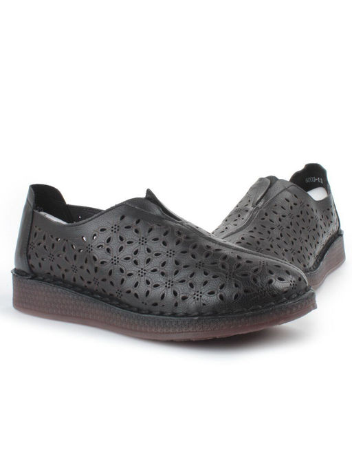 03-5003-1 BLACK Полуботинки женские летние (натуральная кожа) - Фабричный китай фото 12