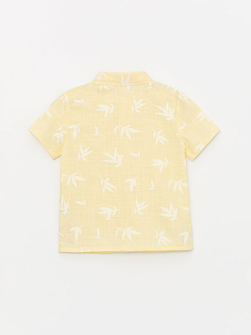 K?sa Kollu Desenli Erkek Bebek G?mlek ve ?ort 2li Tak?m - Waikiki фото 3