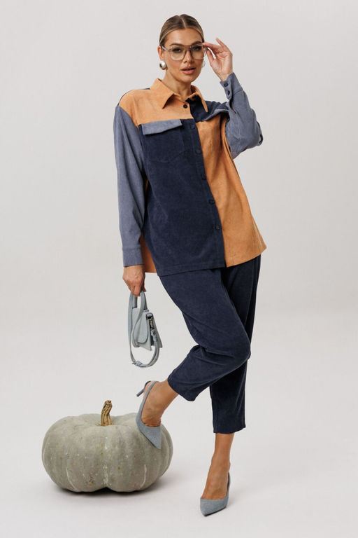 Рубашка ANELLI 1748 глубина ночи фото 5