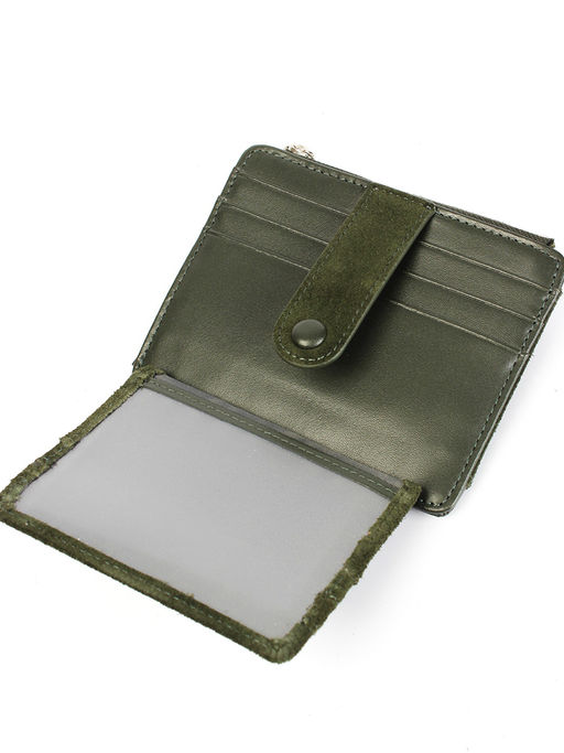 LACCOMA кредитница LA-6525-Z-темно-зеленый натуральная замша фото 4