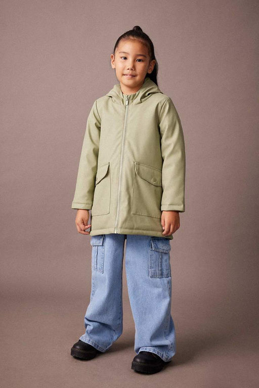 Водонепроницаемый плащ с капюшоном для девочек - Defacto фото 2